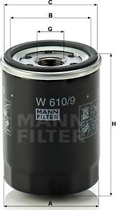 Mann-Filter W 610/9 - Õlifilter tparts.ee