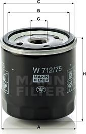 Mann-Filter W 712/75 - Õlifilter tparts.ee