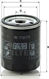 Mann-Filter W 712/73 - Масляный фильтр tparts.ee