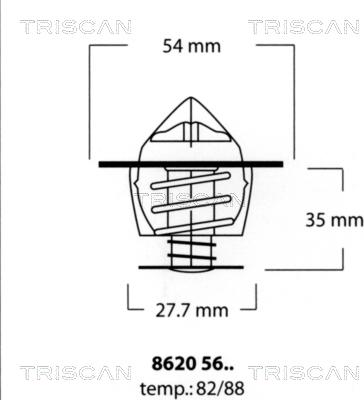 Triscan 8620 5682 - Термостат охлаждающей жидкости / корпус tparts.ee