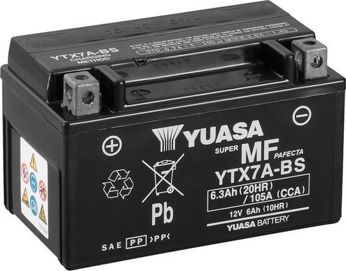 Yuasa YTX7A-BS - Стартерная аккумуляторная батарея, АКБ tparts.ee
